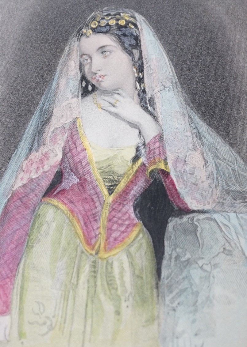 A volume of Gallery of Byron Beauties; Portraits of The Principal Female Characters in Lord Byron’s Poems, Tilt and Bogue, Fleet Street, London, hardback